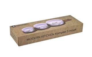 Zestaw 3 miseczek z deską do serwowania 4 el. 7358 Rozmaryn