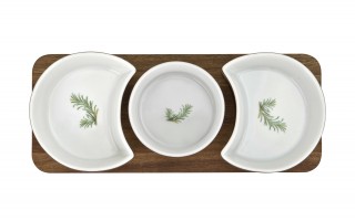 Zestaw 3 miseczek z deską do serwowania 4 el. 7372 Rozmaryn