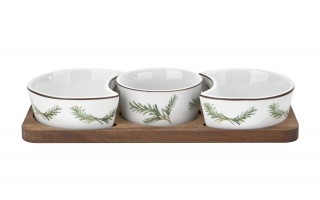Zestaw 3 miseczek z deską do serwowania 4 el. 7372 Rozmaryn