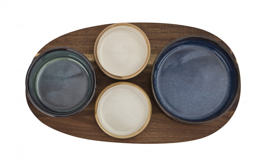 Zestaw 4 miseczek z deską do serwowania 5 el. 7389