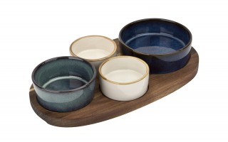 Zestaw 4 miseczek z deską do serwowania 5 el. 7389