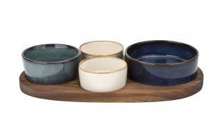 Zestaw 4 miseczek z deską do serwowania 5 el. 7389
