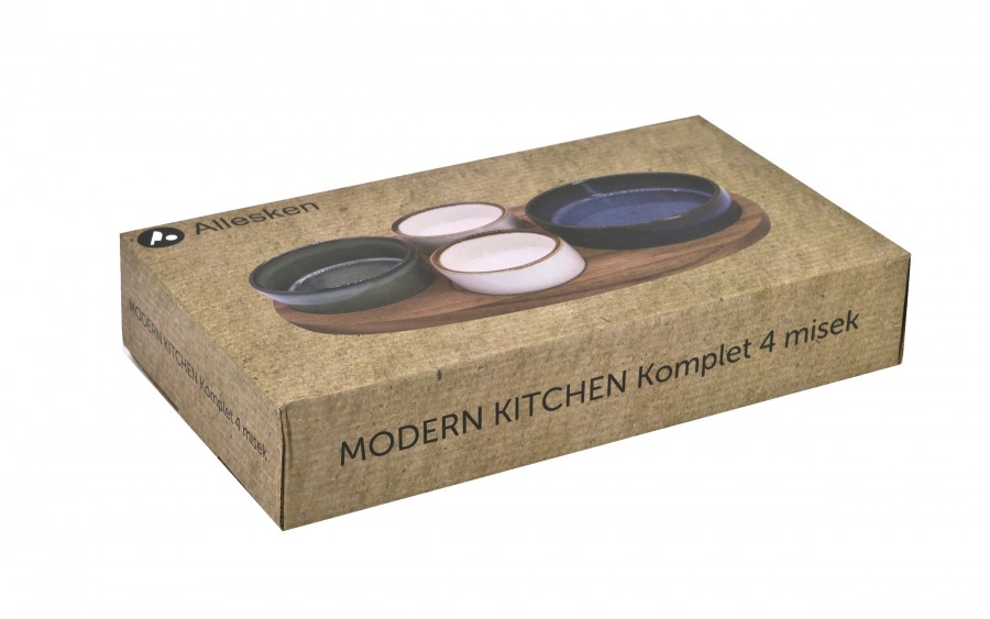 Zestaw 4 miseczek z deską do serwowania 5 el. 7389