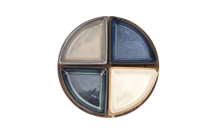 Zestaw 4 miseczek z deską do serwowania 5 el. 7402