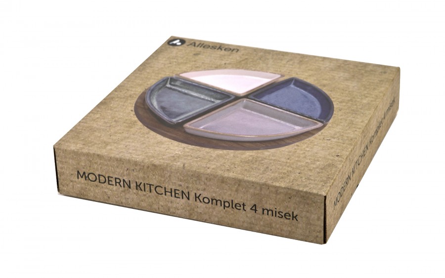 Zestaw 4 miseczek z deską do serwowania 5 el. 7402