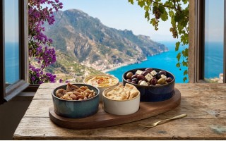 Zestaw 4 miseczek z deską do serwowania 5 el. 7389