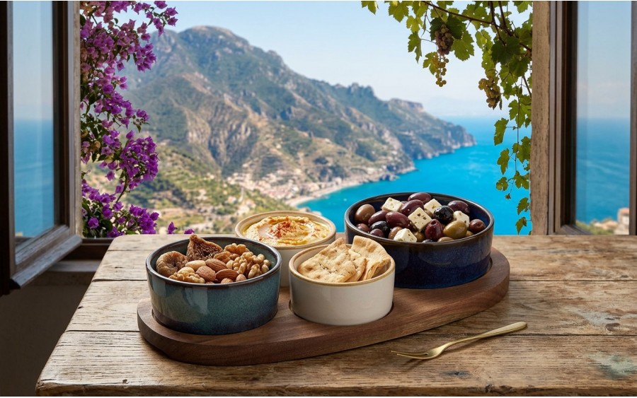 Zestaw 4 miseczek z deską do serwowania 5 el. 7389