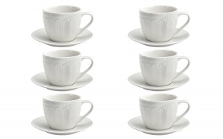 Komplet 6 filiżanek 260 ml + spodki Twilight