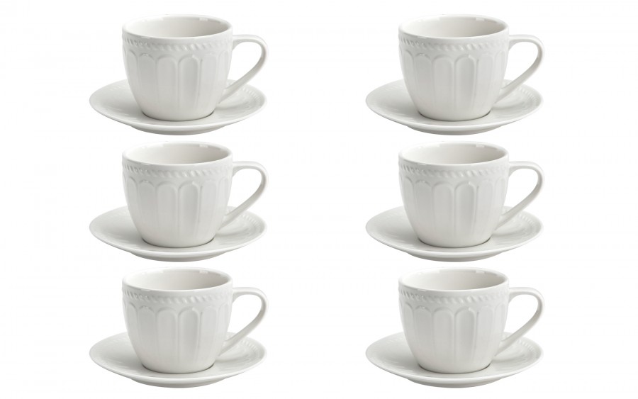 Komplet 6 filiżanek 260 ml + spodki Twilight