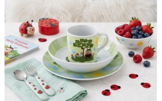 Zestaw naczyń dla dzieci Biedronki porcelanowy