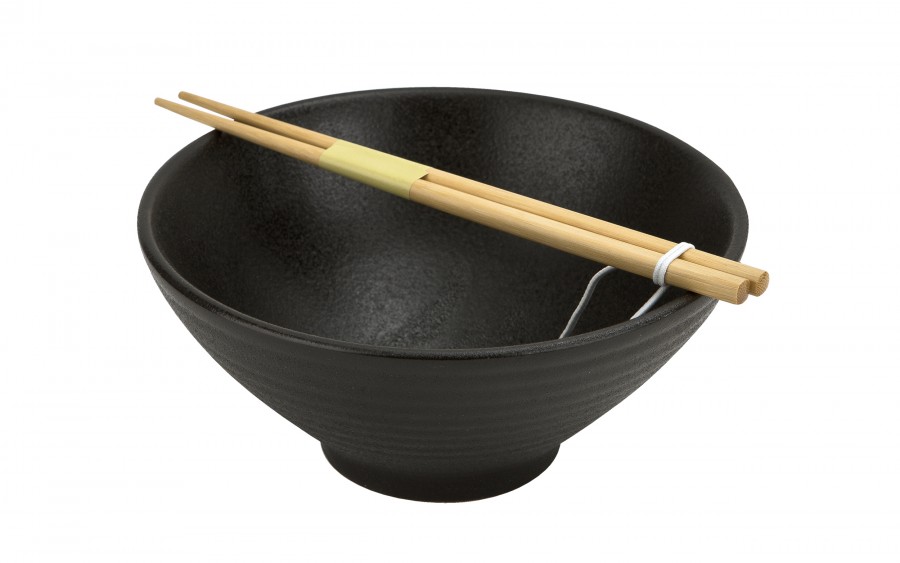 Salaterka 1L Ramen Ombres Black + pałeczki