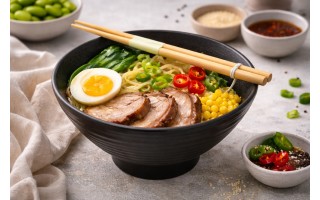 Salaterka 1L Ramen Ombres Black + pałeczki