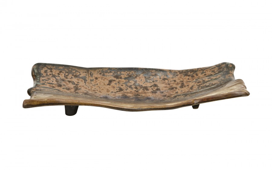 Ceramiczna patera prostokątna ONDES 21x11 cm – naturalna elegancja serwowania