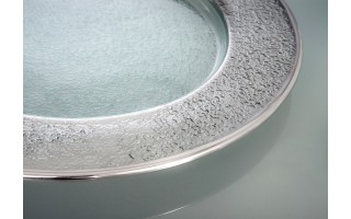Talerz ze srebrnym rantem 33 cm