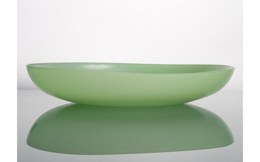 Patera szklana 34cm zielona