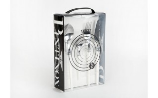 Sztućce 6/24 Pintinox Target - biały