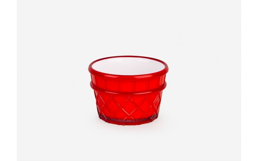 Pucharek do lodów 266ml Livio (czerwony)