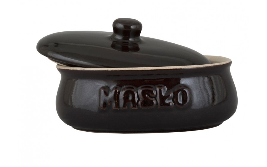 Kamionkowa maselniczka z pokrywką