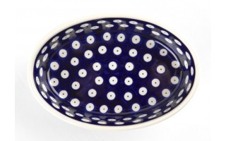 Półmisek owalny głęboki 16,5x11,5 cm Bolesławiec Dekor 42