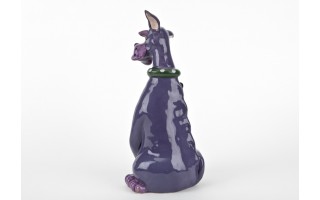 Figurka ceramiczna Pies fioletowy