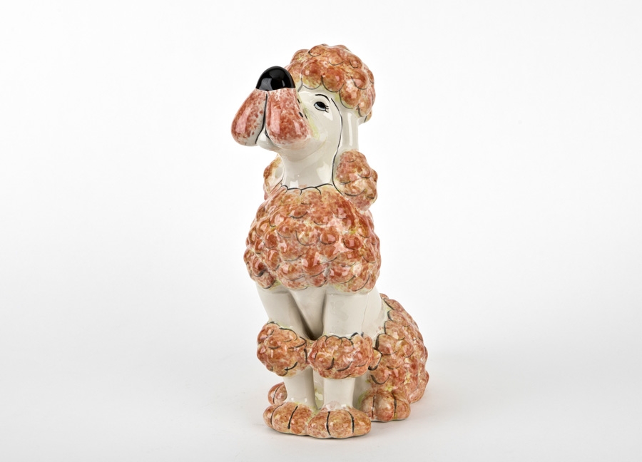 Ceramiczna skarbonka Pies Pudel Biay