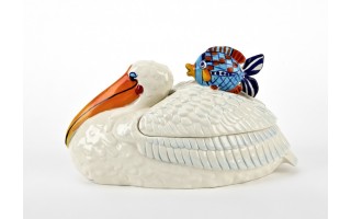 Pojemnik ceramiczny Ptak Pelikan