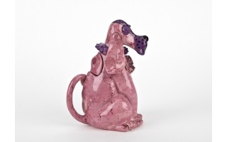 Ceramiczny imbryk Pies różowy
