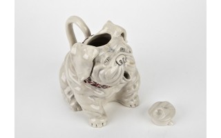Ceramiczny imbryk Pies szary z obrożą