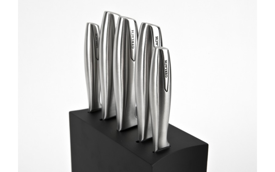 5 Piece Knife Block Set // 993 (White Block) - Gerlach - Touch of Modern