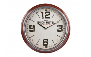 Zegar ścienny okrągły 47cm brąz Union Hotel
