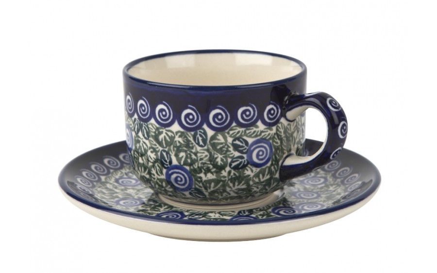 Filiżanka ze spodkiem Bolesławiec Dekor 1073A