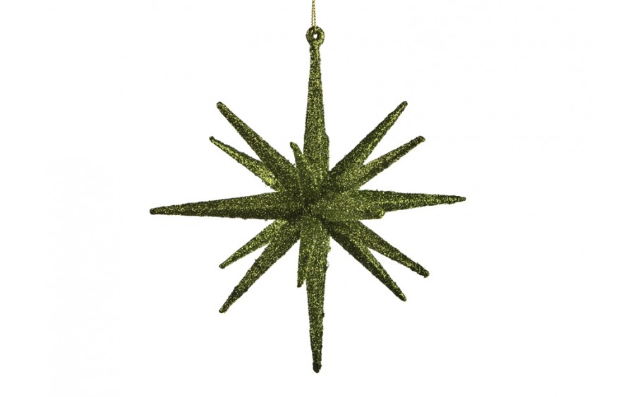 Bombka gwiazda 15cm zielona