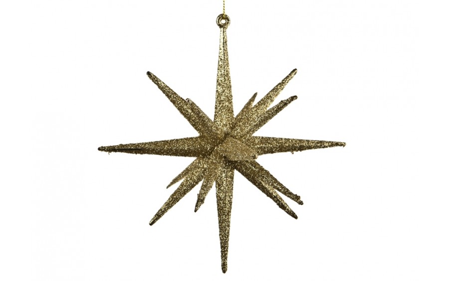 Bombka gwiazda 15cm złota