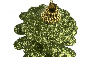 6x Ozdoba świąteczna szyszka zielona
