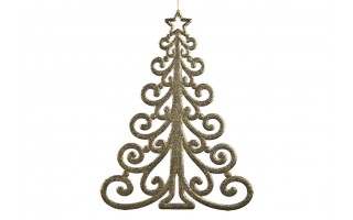 Ozdoba świąteczna Choinka złota