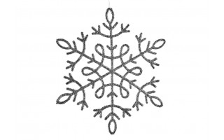 12x Ozdoba świąteczna śnieżynka srebrna