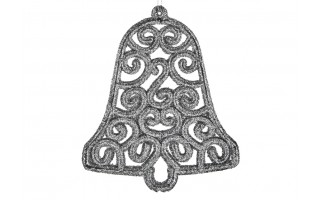 12x Ozdoba świąteczna srebrny dzwonek