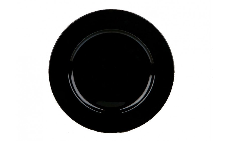 Talerz plastikowy ozdobny 33cm - czarny