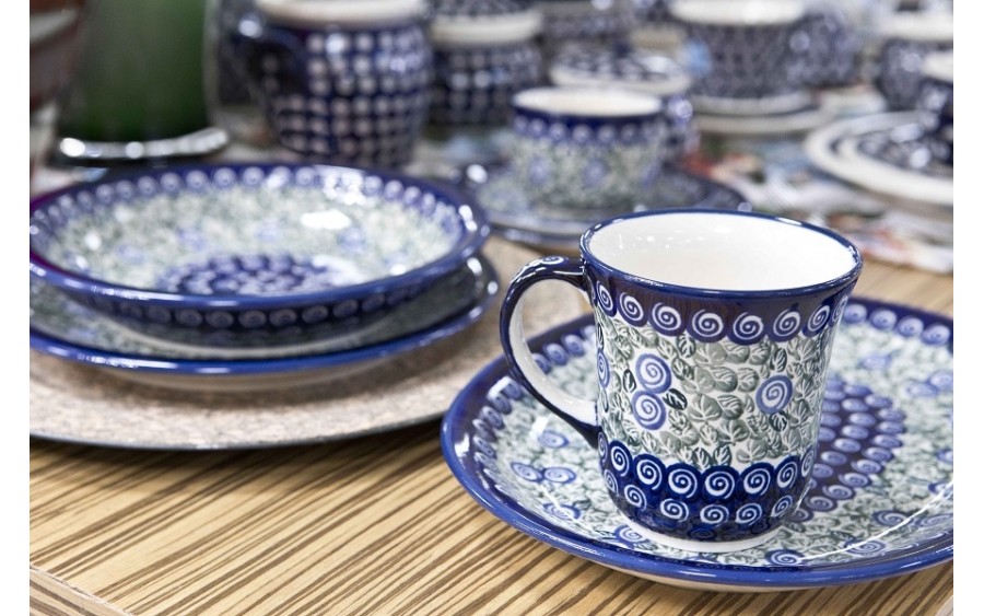 Filiżanka ze spodkiem Bolesławiec Dekor 1073A