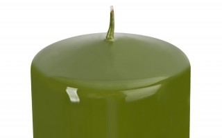 Świeca pieńkowa zielona oliwka śr. 7cm