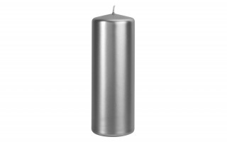 Świeca pieńkowa 20 cm srebrny metalik KL-4 200/70