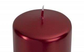 Świeca klubowa 12 cm czerwony metalik KL-4 120/58