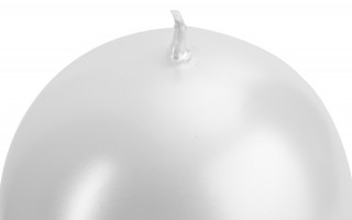 Świeca kula 10 cm perła metalik