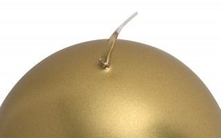 Świeca kula 10 cm złoty metalik K-4