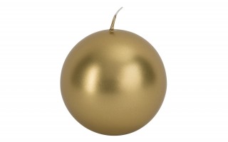 Świeca kula 10 cm złoty metalik K-4