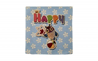 Poszewka dekoracyjna 45x45 cm Sowa-Happy Gobelinowa Premium