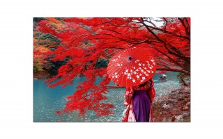 Obraz szklany 120x80 cm. Jesień (Japonia)