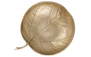 Patera złoty liść Gold 18 cm szerokości