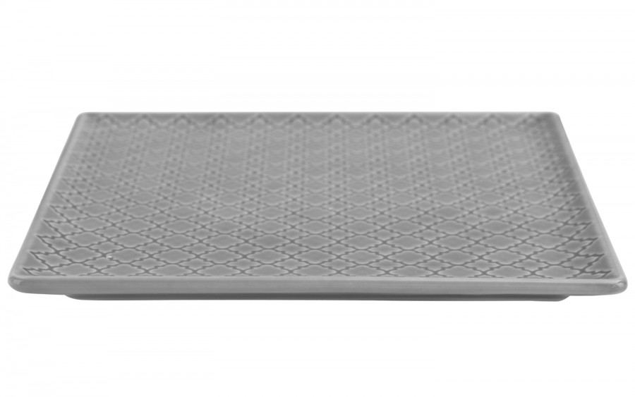 Talerz płytki kwadratowy 20,5cm Marrakesz szary K1