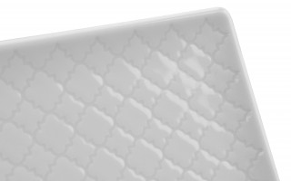 Talerz płytki kwadratowy 20,5cm Marrakesz biały